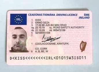 IRISH Fake Provisional Driving Licence